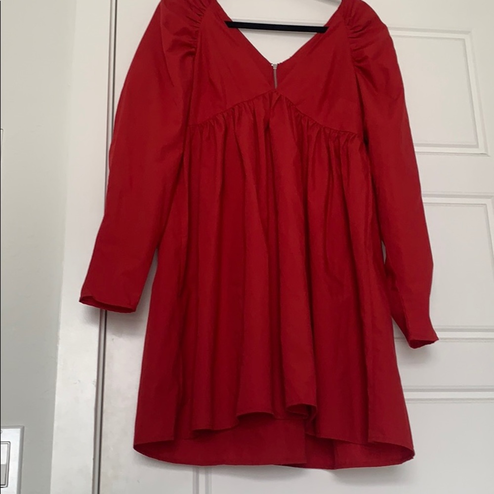 red asos dress